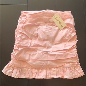 Choosy pink ruched skirt WITH TAGS